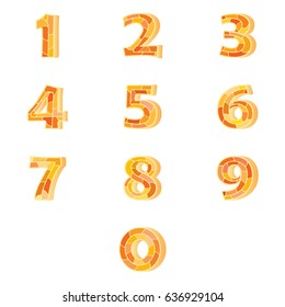 Numbers set of orange pattern or look like python pattern.
