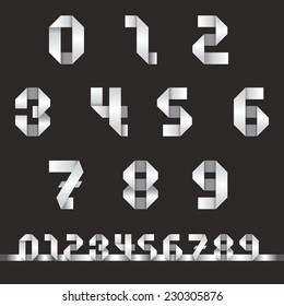 Numbers Set : Origami Style