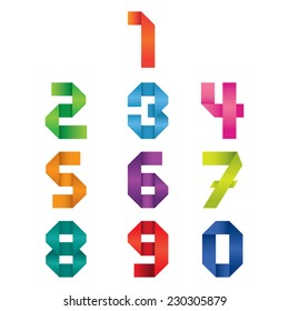 Numbers Set : Origami Style