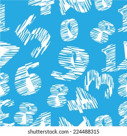 numbers set seamless pattern