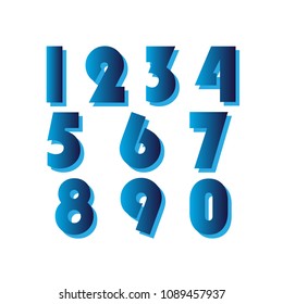 Numbers Set Vector