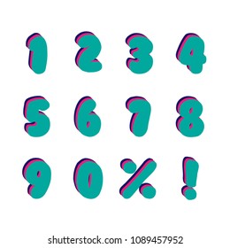 Numbers Set Vector