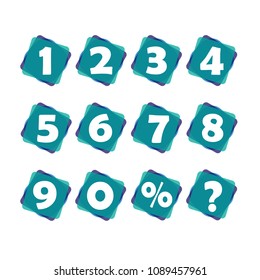 Numbers Set Vector