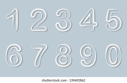numbers set. Vector.