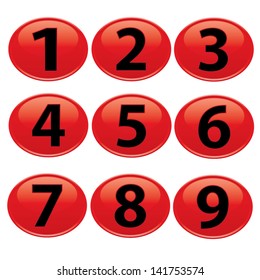 Numbers set. Vector.
