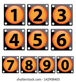 Numbers set. Vector.