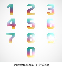 Numbers set. vector.