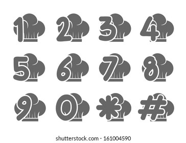 Numbers set. Vector.