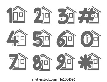 Numbers set. Vector.