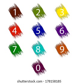 Numbers set. Vector.