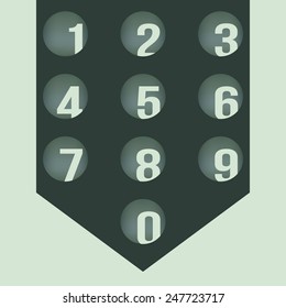 Numbers set. Vector.