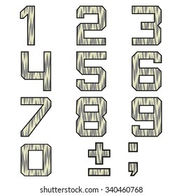 Numbers set, vector.