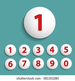 Numbers set. Vector.