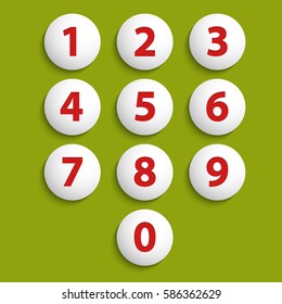 Numbers set. Vector.