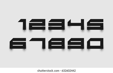 Numbers set vector