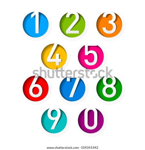 Vector De Stock Libre De Regalias Sobre Numeros Establecidos Vector 104341442