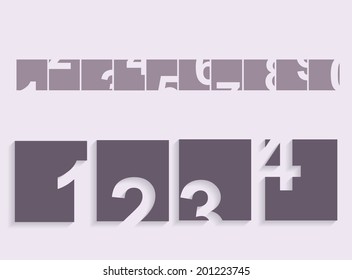 Numbers set. Vector eps 10 