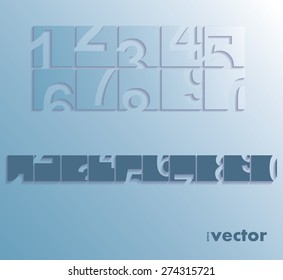 Numbers set. Vector eps 10 