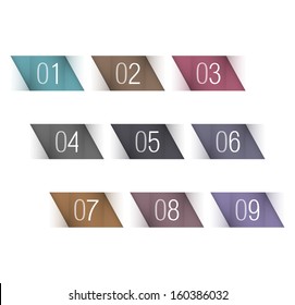 Numbers set, vector eps10 illustration
