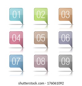 Numbers set, vector eps10 illustration