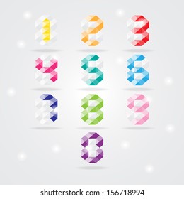 Numbers set. Vector illustration