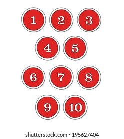 Numbers set. Vector Illustration. 