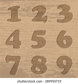 Numbers set. Vector illustration.