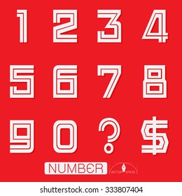 Numbers set Vector illustration