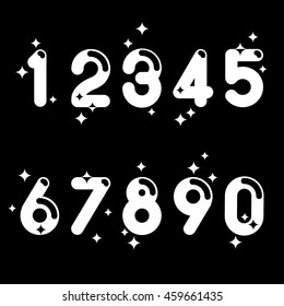 Numbers set. Vector Illustration