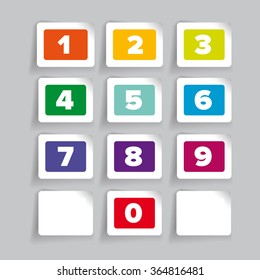 Numbers set. Vector label