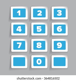 Numbers set. Vector label