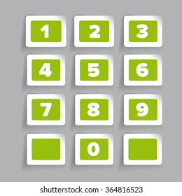 Numbers set. Vector label