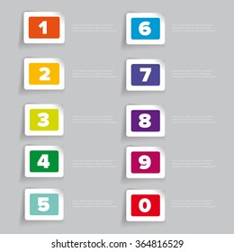 Numbers set. Vector label