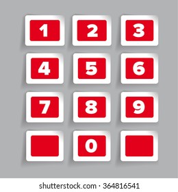 Numbers set. Vector label