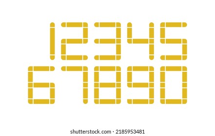 Numbers set vector, modern design.