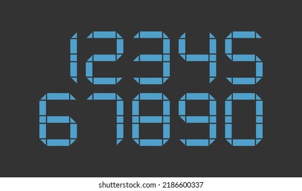 Numbers set vector, modern design.
