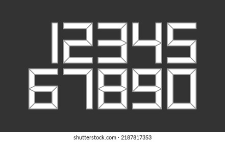 Numbers set vector, modern design.