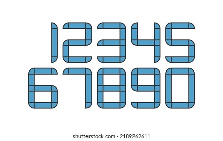 Numbers set vector, modern design.