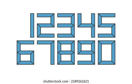 Numbers set vector, modern design.