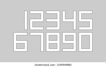 Numbers set vector, modern design.