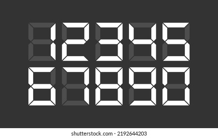 Numbers set vector, modern design.