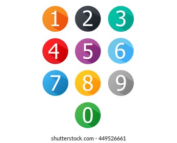 Numbers set, Numbers Vector,Numbers collection,material design