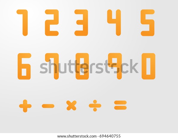Numbers set, Numbers Vector,Numbers\
collection,material\
design