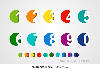 Numbers set.Vector illustration.