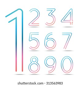 numbers set.Vector illustration