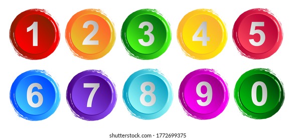 numbers sign on white background