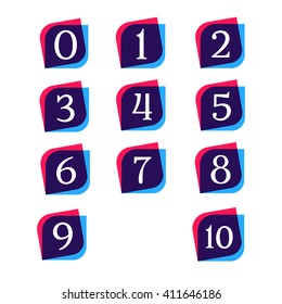 Numbers signs digit symbols logo company vector design