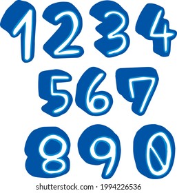 	
Numbers simple Hand drawn font