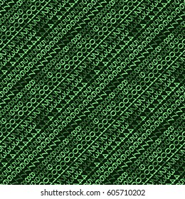 Numbers and numbers. Software, mathematical diagonal background. Abstract Technology Background. Hacker concept. Vector Illustration.