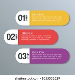 numbers and steps infographic template
